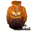 Women's Hoodies 2023 Est Halloween Night Horror Pumpkin Lantern Sweatshirt Coat Party Unisex Costume 3D Printing Ghost Pullover Tops