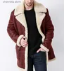 Cuir pour hommes Faux cuir fourrure intégré manteau pour hommes fausse fourrure grand pardessus 2022 automne hiver nouveau Style européen épaissi à manches longues T231011