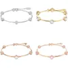 Bracelet Swarovskis Bijoux de créateur de qualité Bracelet simple de qualité originale pour les femmes utilisant des éléments Bracelet en cristal pour le tempérament des femmes 94BE