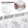 Shower Curtains Bathroom Shower Curtain Waterproof Translucent Bath Curtains Modern Plaid Pebble Printed Bathing Partition Curtain With Hooks 231007