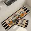 Mattor 2PC Halloween Print Non Slip Kitchen Mat Runner Rug Set Doormat Happy Door Mats Backing Carpet Indoor Floor L5