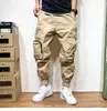 メンズパンツ2023日本のストリートウェアプラスサイズの薄い貨物メンズカジュアルジョガージョギングコリアンカーキのズボン