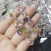 Orecchini Swarovski Designer Jewels Qualità originale Che scorre leggero e colorato Orecchini asimmetrici per donne Elementi Orecchini di caramelle colorate di cristallo