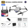 K3 E99 Mini Drone 4k HD Groothoek Dubbele Camera WIFI Fpv Luchtdruk Hold Opvouwbare Quadcopter RC Pocket Selfie Borstelloze helikopter Speelgoed