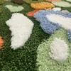 Tapis de luxe Style mousse verte tapis de gazon tapis de mousse irrégulière tapis de paysage Patio nordique moelleux zone de chevet tapis tapis d'art abstrait 231010