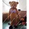 2024 Sıcak Satış Mor Bow Bear Maskot Kostüm Anime Karnaval Performans Giyim Reklam Giyim Elbisesi