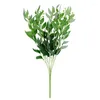 Dekorativa blommor faux gröna blad konstgjorda växtgrenar 20 '' långa med stjälkar för bröllopsfest hem vardagsrum blommor grönare