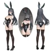 Mascot Costumes 26cm Black Bunny Junpai Chan Mask Sexy Girl Anime Figure Bfull Fots Japan Bunny Juniors Action Figure Adult Sexy Model Doll Toys