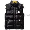 2023SS Designer Manteau d'hiver pour hommes Débardeur à capuche Col debout pour femmes Gilet d'hiver pour couple Badge de poitrine brodé Manteau chaud