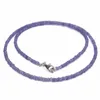 Pendant Necklaces Natural blue Tanzanite gemstone beads necklace 18 INCHES Wristband Restore Yoga Energy Practice Cuff Diy Chain Colorful 231010