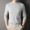 メンズセーター秋と冬の長袖のニットウェアファッションユースセーターソリッドカラートップグレーブラックセーターサイズS-4XL