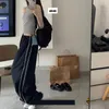 Kvinnors byxor Deeptown harajuku fallskärmslast kvinnor kpop överdimensionerade koreanska y2k streetwear lapptäcke byxor jogging tröjor hippie