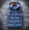 Gilets pour hommes Automne Hiver Gilet Hommes Casual Gilet Sans Manches Vestes Woih À Capuchon Chaud Hommes Bodywarmer Down pour 231011