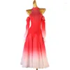 Scene Wear Waltz Ballroom Dress Off Shoulder Rhinestones Dance Competition kostym Performance Clothing Outfits Ball Gowns