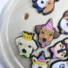 Wholesale 100Pcs PVC Kawaii Dog Crown Heart Buckle Accessories For Children Backpack Button Clog Decorations for Bands Bracelets