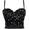 Camisoles & Tanks Summer Woman Tank Tops Sexy Diamond Beading Party Push Up Bustier Y2k Clothes Women Corset Blusas Camis Club Crop Top