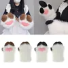 Five Fingers Gloves Unisex Cosplay Cartoon Sheep Hoof Shape Plush Halloween Mittens Furry Cuffs for Carnivals Party 231010