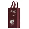 Cadeau cadeau épaissi sac de vin non tissé simple et double emballage rouge portable portable personnalisable