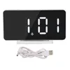 Watch Boxes Digital Alarm Clock Mirror Auto Dimming Dual USB Charging 3 Level Brightness With Temp Monitor For Study Office