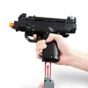 Оптовая индивидуальная модель модели сборка кирпичные блоки газ CO2 Airsoft Rifle Pistols Uzi Mini Gun Toy Pistol 3-6-летние игрушки для детей рождественский подарок