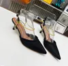 Sexy Women's Shoes Breathable Leather Panel Transparent TPU Slim Sandals Designer High Heel Sandals Strap Tip 35-42