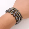 Energy 6/8/10mm Hematite stone Beaded Elasticity Bracelet for Women Men Business Jewelry