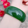 Bangle Natural 54-62mm Moda Verde Jade Pulseira Jóias Finas Pulseiras Redondas Para Mulheres Charme