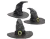 2023 модные популярные шляпы унисекс с широкими полями, высокое качество, колокольчатая шляпа ведьмы на Хэллоуин с черным кольцом