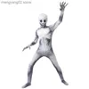 Theme Costume Horror Scary Zombie Come Kids Cosplay Skeleton Halloween Come Skull Mask Suit Jumpsuit Kids Adult Carnival Party Dress Up T231011