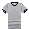 T-shirty męskie T-shirt Letnia T-shirt krótki rękaw Solidny kolor Wysokiej jakości Raglan Proste Casual Men Tees