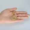 Shiny CZ Islam Pendant Halsband Kvinnlig rostfritt stål muslimsk collier för män kvinnor religiösa smycken gåva halsband334z