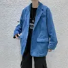 Męskie garnitury 2023 Solid Solid Kolor Men Modna Social Mens Dress Kurtka Korean Lose Casual Suit Office Formal Blazer L09