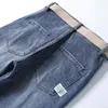 Jeans da uomo Pantaloni larghi da uomo Pantaloni larghi da uomo Denim Blu elasticizzato Streetwear Pantaloni di abbigliamento Desinger di moda di marca