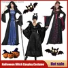 Tema traje vampiro halloween vem sexy preto bruxa assistente cosplay adulto beleza mulheres mal vestido masquerade carnaval festa mujer outfit t231011