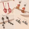 Other Fashion Accessories Halloween Series Funny Spider Skull Earrings Exaggerated Fun Pumpkin Bat Earrings Men And Women With The Same Style Holiday Gift Q231011