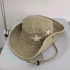 Chapeaux à larges bords Chapeaux de seau Rétro Y2K Spice Girls Même style Chapeau de pêcheur Étoiles d'été Casquette de cowboy occidental Voyage Chapeau de seau pare-soleil à grand bord pour femmes 231010