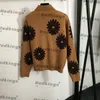 素敵なフローラ刺繍セーターレディスジッパーカーディガンコートウールニットセーターファッション長袖レディースセーター