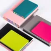 Anteckningar 1pc A6 Soft Leather Cover Rainbow Edge Notebook med 100 Sheets Office School Student Work Meeting Book Diary 231011