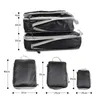 Sacs Duffel 3pcs cubes d'emballage compressibles pliables sac de rangement de voyage étanche valise en nylon portable avec sac à main organisateur de bagages 231011