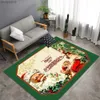 Juldekorationer Julmatta Santa tryckområde mattor Antislip för tjejpojkar Julklapp vardagsrum Balkong Dekor golvmatta