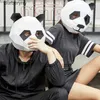 Kostymtillbehör 3D Papper Mold Panda Head Mask Headgear Animal Model Halloween Cosplay Props Adults Kids Party Rollspel Klä upp Diy Craft Maskl231010l231010