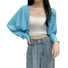 Women's T Shirts Women Long Sleeve Open Front Crop Tops Cropped Boleros Shrug Cardigan Sweater 13MC