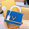 Designers Cross Body Bags Letter Hasp Contrast Color Handbags Hight Quality Chain Bags Shopping Pleated Handle Bag Shoulder Designer Bags