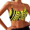 Tanques femininos Polinésio Tribal Pohnpei Totem Tattoo Imprime Mulheres Ginásio Absorver Suor Quick Dry Sports Tank Top Preto Branco Sem Zipper Yoga Bra