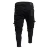 Calças masculinas Moda Mens Slim Fit Urban Straight Leg Black Calças Denim Casual Lápis Jogger Calças Carga S3XL 231010