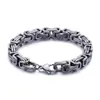 5mm 6mm 8mm Stainless Steel Men's Jewelry Emperor Chain Byzantine Bracelet Square Style Unisex Mens 8 26 Inch Link 299p