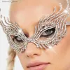 Other Fashion Accessories Stonefans Nightclub Mask Sexy for Fave Chain Jewelry Custumes Glitters Rhinestones Bling Festival Halloween Q231011