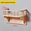 Cat Furniture Scratchers Wall Mounted Cat Climbing Frame DIY Pine Solid Wood Cat Hanging Bed Jumping Platform Cat Scratching Climbing Post Pet Furniture 231011