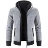 Men's Sweaters Knitted Cardigan Autumn Winter Hooded Zipper Plush and Thickened Sweater Casual Coat For Middleaged Young People YM1076 231010