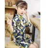 Ethnische Kleidung Mädchen Kleider Floral Kurzarm Chinesische Vintage Qipao Cheongsam Kleid Kinder Clohes Prinzessin Baby Mädchen Party